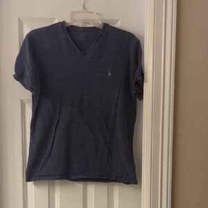 Men's Navy V-Neck Short Sleeve Shirt